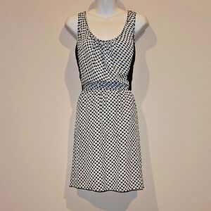 Black and White Sleeveless Dress